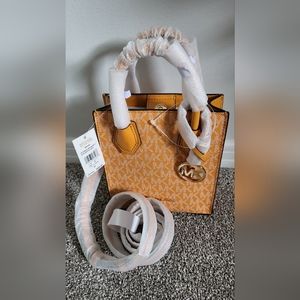 Mercer Extra-Small Logo and Leather Crossbody Bag